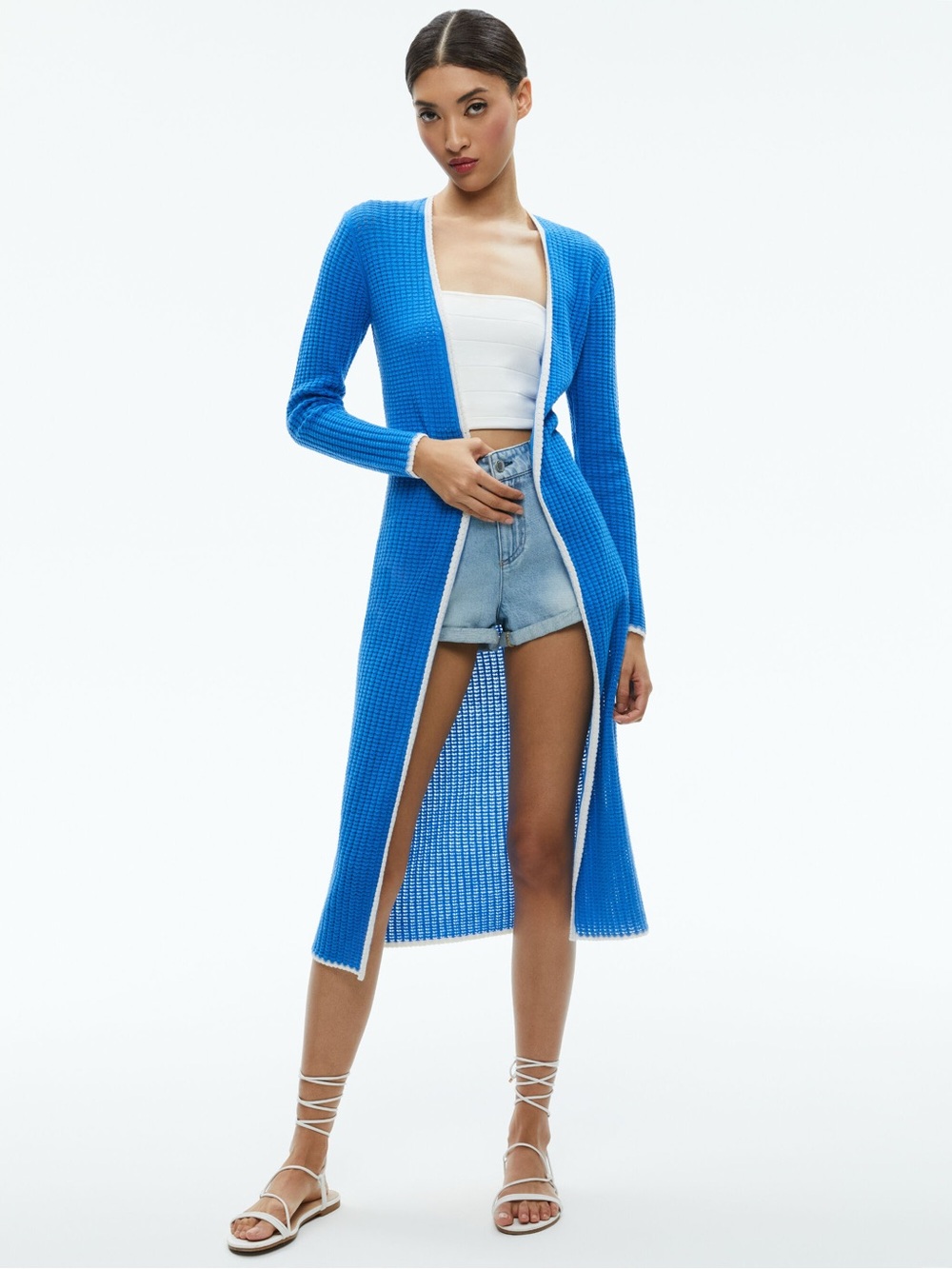 NWT Alice + Olivia Blue Duster